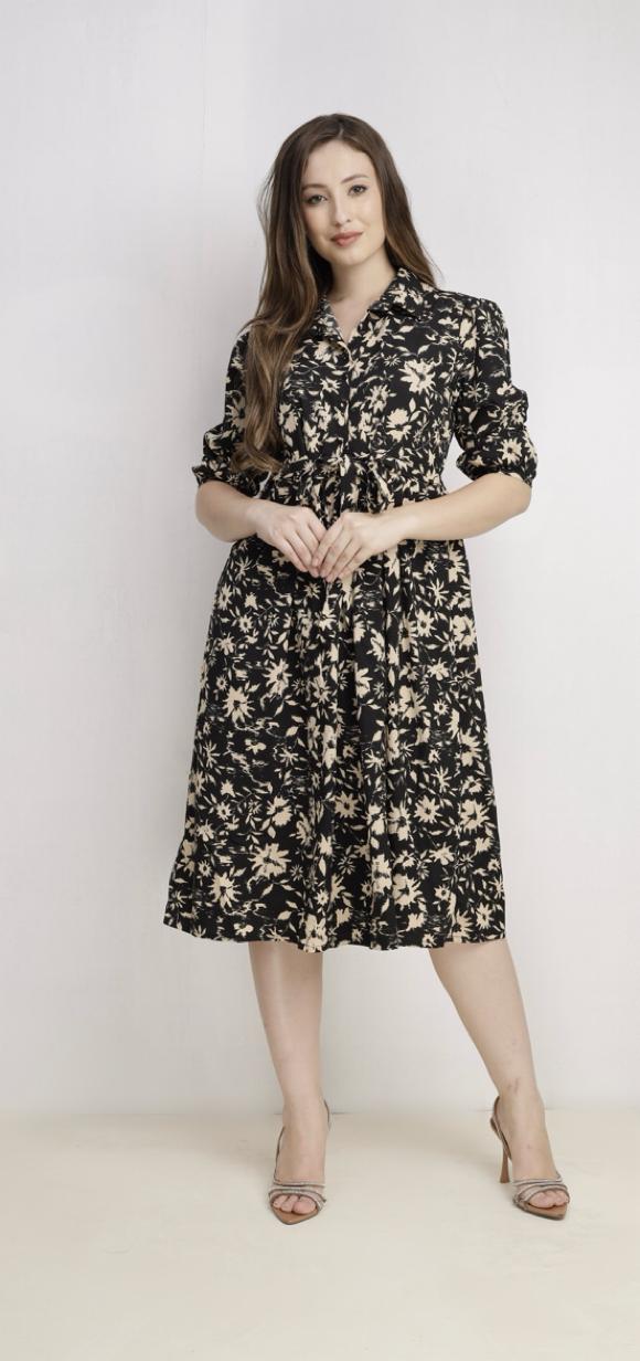 3/4 Sleeve Maxi Dress
