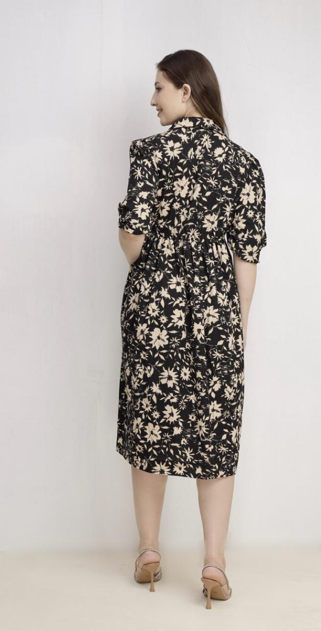 3/4 Sleeve Maxi Dress
