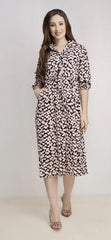 3/4 Sleeve Maxi Dress Floral Multi
