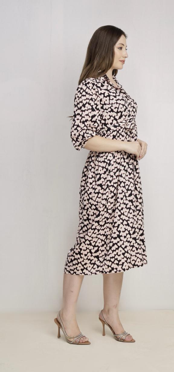 3/4 Sleeve Maxi Dress Floral Multi