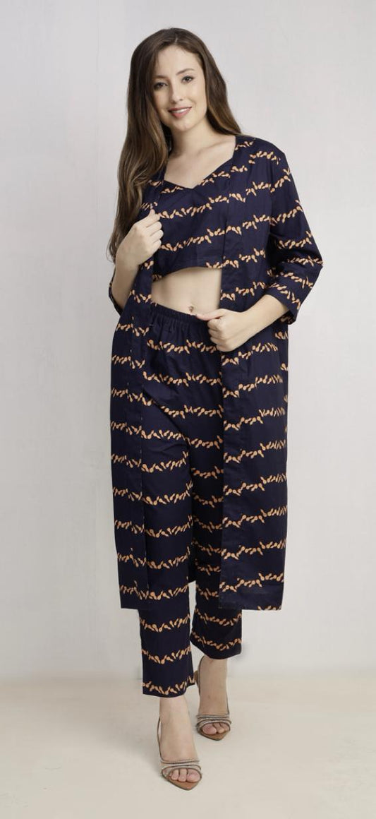 Elevate Three Pieces Set With Long Shrug
