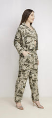 Full Sleeve Beach Print 
Three Pieces Set